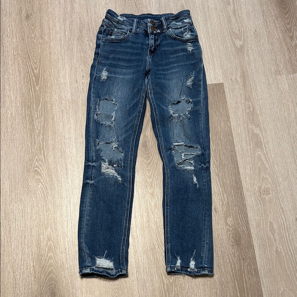 Buckle Beidge by GLY Distressed Straight Ankle Jeans
